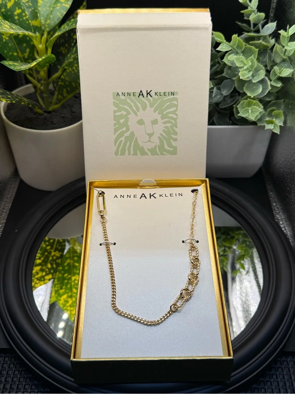 Anne Klein Gold Layered Chain Bracelet